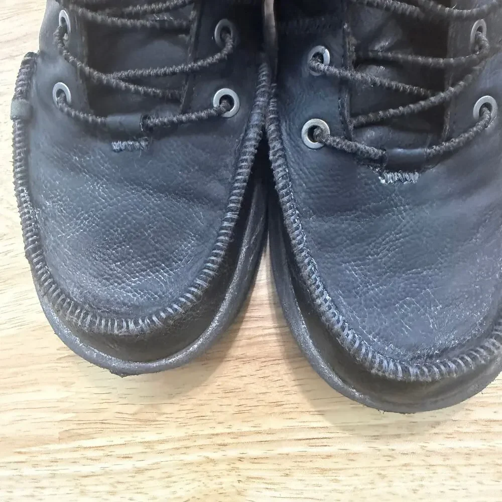 Hey Dude Bradley Boot Youth Size 6 Black Comfortable Lace Up